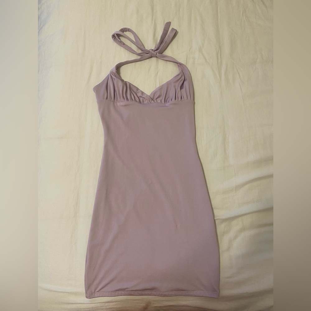 White Fox Boutique Midnight Rush Mini Halter Dress 💜